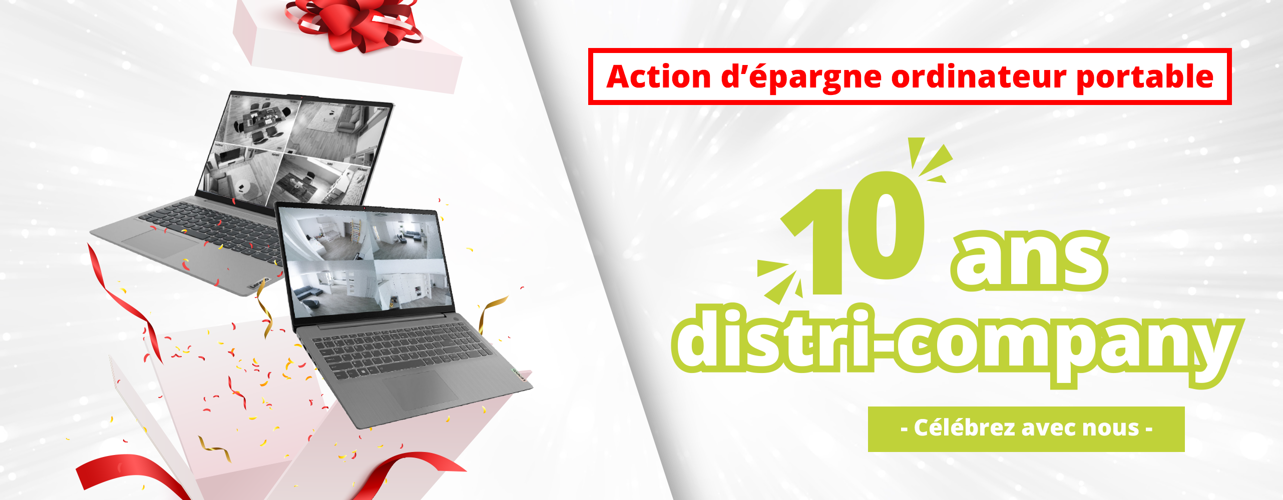 Action d’épargne ordinateur portable '10 ans Distri-Company'
