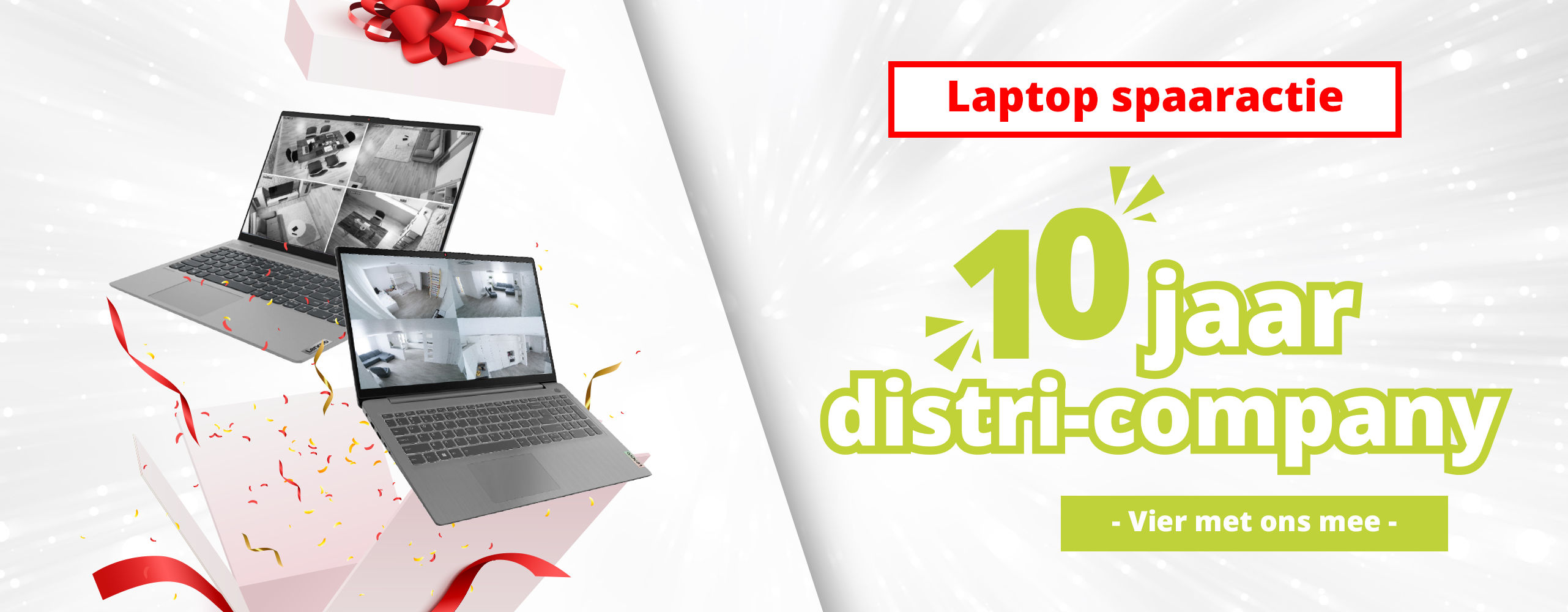 Laptop spaaractie '10 jaar Distri-Company' 